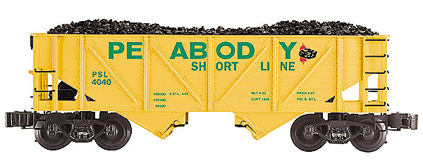 Diecast 2-Bay Outside Braced Hopper -- Peabody
