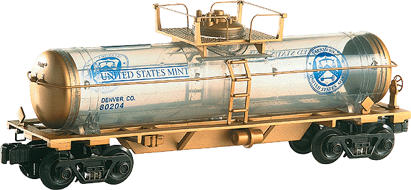 50 State Quarters(tm) Series Ready-to-Run Collector Clear Tank Bank -- US Mint Denver Tank Car