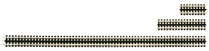 Super "K" Track -- 1/2 Straight w/Shadow Rail