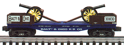 Classic Flatcar -- Baltimore & Ohio w/Cannons