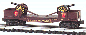 Classic Flatcar -- PRR w/2 Cannons
