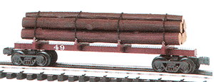 Classic Skeleton Log Car w/6 Logs -- #49