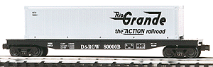 Flatcar w/container -- DRGW #2