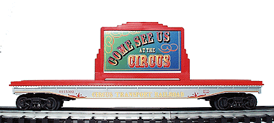 Classic Flatcar -- Circus w/Billboard & Figures