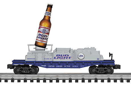 Rotating Bottle Car -- Bud Light w/Illuminated Bottle