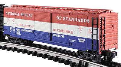 Gold Line(tm) Boxcar -- National Bureau of Standards (red, white, blue)