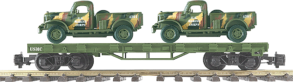Flatcar -- US Marines w/2 Trucks