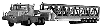 Semi lowboy w/truss br lo
