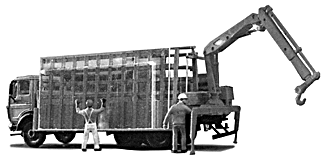 DB glass truck w/crane
