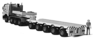 Heavy Duty Transport -- Mercedes Benz Tractor w/5-Axle Flatbed