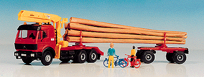 Log carrier & load crane