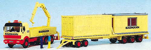 Lowboy Tractor/Trailer Rig -- Baumann Site Trailer Transporter