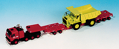 Heavy Duty Transport -- Mercedes Benz Tractor, Bridge Transport Trailer & TEREX Dump Truck