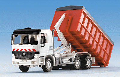 European Trucks - Special Equipment - Mercedes Actros Cabover -- Roll On/Off Dumpster Carrier w/Dumpster & Canvas Cover