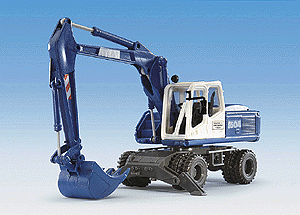 Construction Equipment - Shovels -- Atlas Mobile Excavator 1604 (blue, white)
