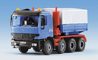 European Trucks - Tractor Only - Mercedes Actros 4-Axle Cabover -- Heavy-Duty Model w/Canvas Covered Flatbed Body