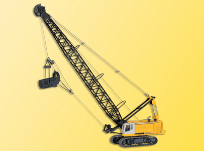 Construction Equipment - Liebherr -- Tracked Excavator w/Drag-Line & Bucket (orange, black)