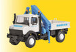 Unimog Truck w/Crane - Kit -- Breuer (white, blue, German Lettering)