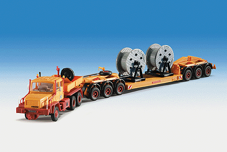 30 Years Kibri - Construction Equipment -- FAUN Tractor w/Low Loader - Bauman