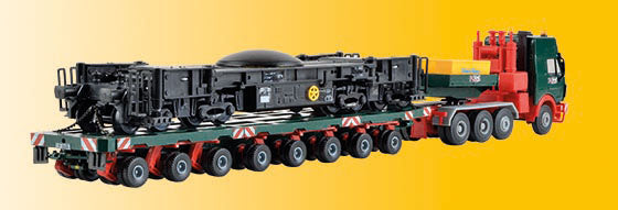 Mercedes-Benz SK w/Scheuerle Platform Crane & Rail Crane Underframe - Kit -- Green, Red-1