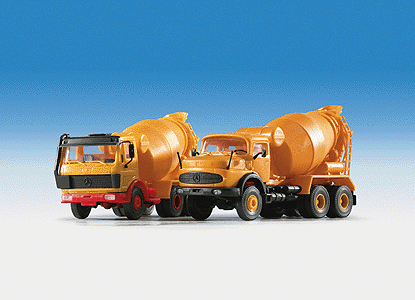 30 Years Kibri - European Construction Equipment -- Mercedes Cement Trucks pkg(2)