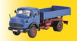 Mecedes-Benz LAK 1620 Low-Side Dump Truck - Kit -- Blue, Red