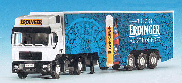 European Tractor/Trailer - MAN 3 Axle Double Refrigerator Trailers -- "Erdinger"