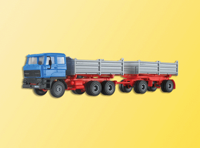 Trucks:  DAF Cab with Two Trailers