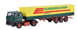 Raba 2-Axle Tractor with Low-Side Tarp Trailer - Kit -- Hungarocamion (green, red, yellow, German Lettering)