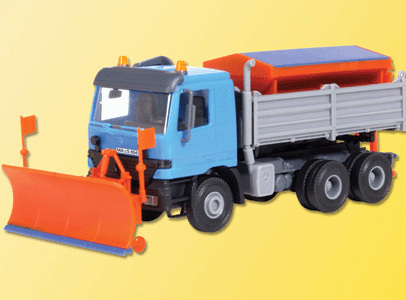 City Services Equipment - Mercedes Actros Cabover Truck -- 3-Axle Snow Plow w/Blade & Salt/Sand Spreader