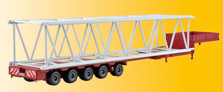 Wiesbauer 5-Axle Low-Boy Trailer w/Crane Boom Load - Kit -- Red-2