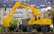Atlas 2-Way Excavator w/Hi-Rail Wheels - Kit -- Yellow, Black