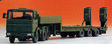MAN 3-Axle Tractor with LED Lights and Low-Loader Trailer - Kit -- Modern German Army (olive)