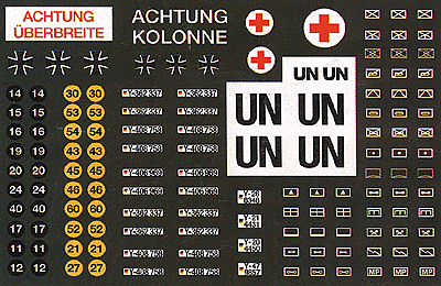 Military - Modern German Army (BW) - Decal Set -- Vehicle Markings (insignia, bridge plates, license plates, unit markings)