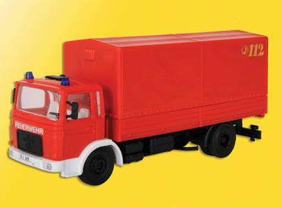 Emergency - Fire Dept. Vehicles -- MAN Tarp-Covered Flatbed