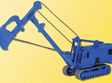 Menck Tracked Excavator with Shovel - Kit -- With Deep Bucket (blue)