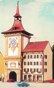 Murten City Gate w/Pharmacy -- 3-3/16 x 2-3/8 x 6-1/8"  8 x 6 x 15.5cm