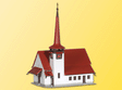 Church with Red Roof -- 3 x 2-3/8 x 3-1/2"  7.5 x 6 x 9cm