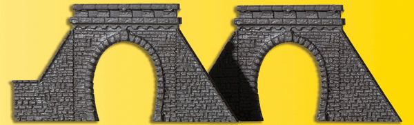 Cut Stone Tunnel Portal w/Tunnel Liner 2-Pack -- Kit - 1-1/8 x 1-3/8"  2.8 x 3.5cm Opening