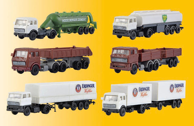 Mercedes-Benz & DAF Semi Tractor & Trailer Set - Kit -- 6 Different Tractor/Trailer Kits