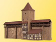 Rothenburg City Wall w/Tower -- Kit - 9 x 2-3/8 x 5-1/2"  23 x 6 x 14cm