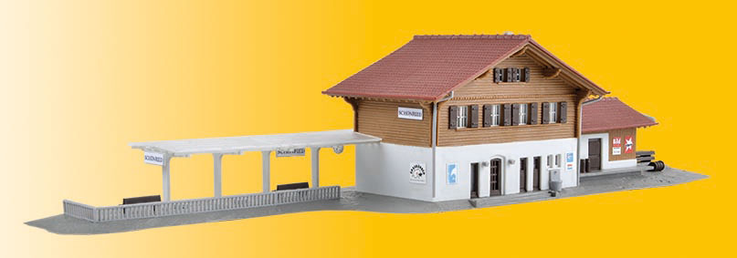 Schonried Train Station -- Kit - 12 x 2-9/16 x 2-7/16"  30.5 x 6.5 x 6.2cm-1