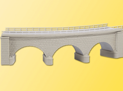 Curved Stone Viaduct -- Gray Radius 2 = 220-228.5mm, 45 Degrees; 7-1/4 x 1-1/2"  18.1 x 3.8cm