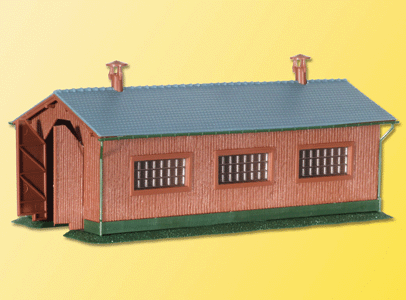 Single-Track Loco Shed - Kit -- 5-5/8 x 2-3/8 x 2-3/8"  14 x 6 x 6cm