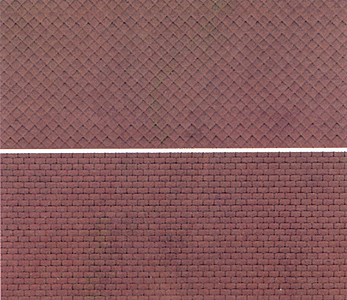 Roofing - Plastic Sheet - 4-5/8 x 7-13/16"  11.9 x 19.8cm -- Rough Cut Slate-1