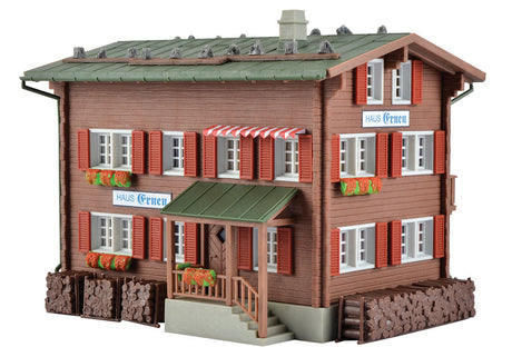 Ernen Alpine House in Switzerland -- Kit - 5-1/8 x 3-3/4 x 3-3/4"  13 x 9.6 x 9.6cm