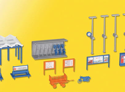 Railroad Station Accessories Set