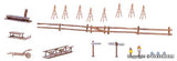 Alpine Country Detail Set - Kit -- Fences, Signs, Sleigh, Crop Stands, Etc.-2