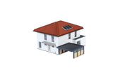 Mia Cube House with Carport -- Polyplate Kit - 10.3 x 13.7 x 9.8cm-4