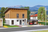 Saskia Cube House with Carport -- Polyplate Kit - 11.9 x 15.4 x 9.5cm-1